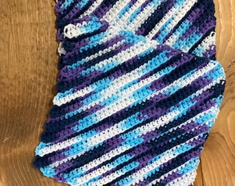 Textured crochet dishcloth dusting rag cleaning rag wash rag Moondance  color set of two handmade