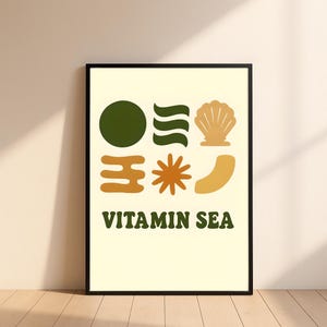 Vitamin Sea Wandkunst: Beachy Wandkunst Raumdekor - Minimalistische Küstendekoration