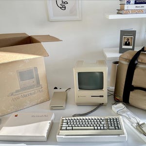 Apple Macintosh Plus with Original Box and Packaging