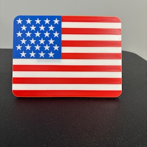 American Flag Hitch Cover: Patriotic Truck Receiver Protector, Made in USA