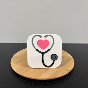 Healthcare Worker Hitch Cover Nurse Doctor Hitch Accessory Heart Stethoscope Hitch Plug Medical Professional Hitch RN EMT Hitch Cover