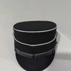WWII Era Style Early Military Hat - Replica Vintage Coffee Can Visor Cap