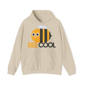 Bee Cool Hoodie, Funny Unisex Sweatshirt, Cute Bee Hoodie, Gift for Beekeepers, Casual Wear, Birthday Present