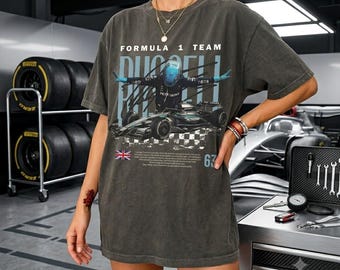 Comfort Colors® George Russell Shirt | Vintage F1 Racing Graphic Tee | Formula 1 Grand Prix Fan Apparel