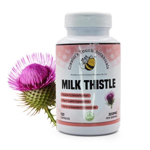 Liver Support Detox Capsules: Milk Thistle, Dandelion & Artichoke - 120 Veggie Caps