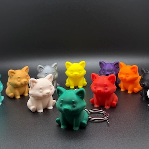 Adorable 3D Printed Red Panda Keychain – Cute Animal Bag Charm, Custom Color Gift, PLA Eco Toy