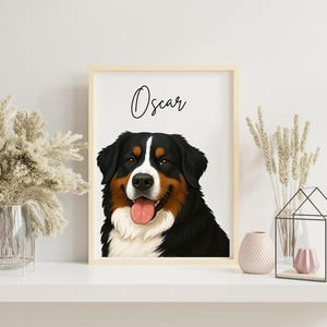 Custom Dog Portrait | Custom Digital Dog Print Portrait | Cartoon Dog Portrait | Memorial Dog Painting | Dog Portrait