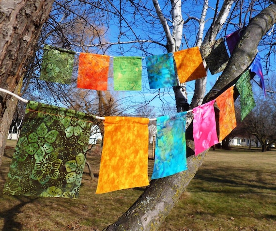 Tibetan-style Batik Prayer Flags with Fabric Marker