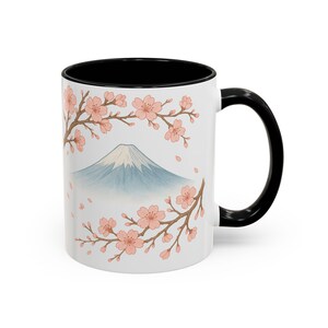 Mt. Fuji & Sakura Coffee Mug – Japanese Cherry Blossom Cup