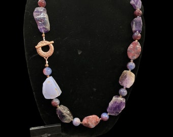 Amethyst Large Nugget Necklace set