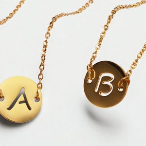 Stainless Steel Initial Necklace: Personalized Alphabet Pendant Jewelry