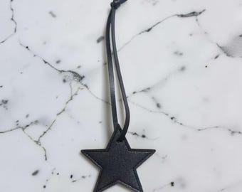 Personalized Leather Star Keychain: Custom Initial Keyring - Etsy