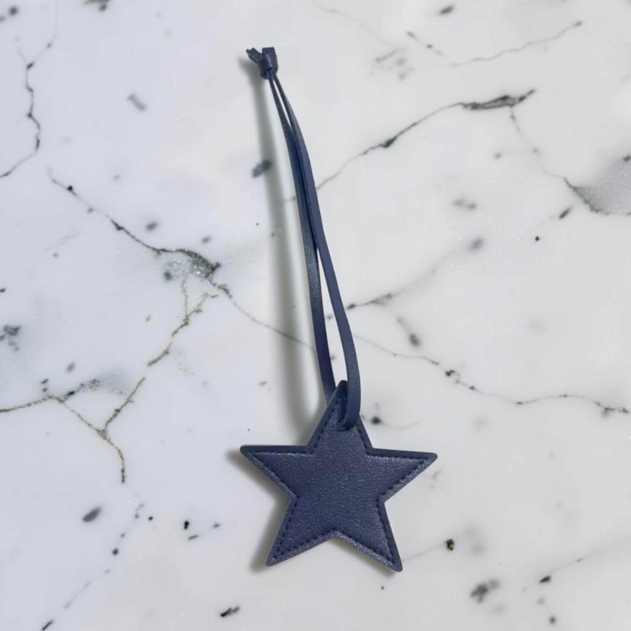 Personalized Leather Star Keychain: Custom Initial Keyring - Etsy