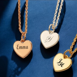 Kreative Liebe geschnitzte Namenskette - Personalisierter englischer Buchstaben Schmuck für Frauen, Geburtstagsgeschenk für Mutter