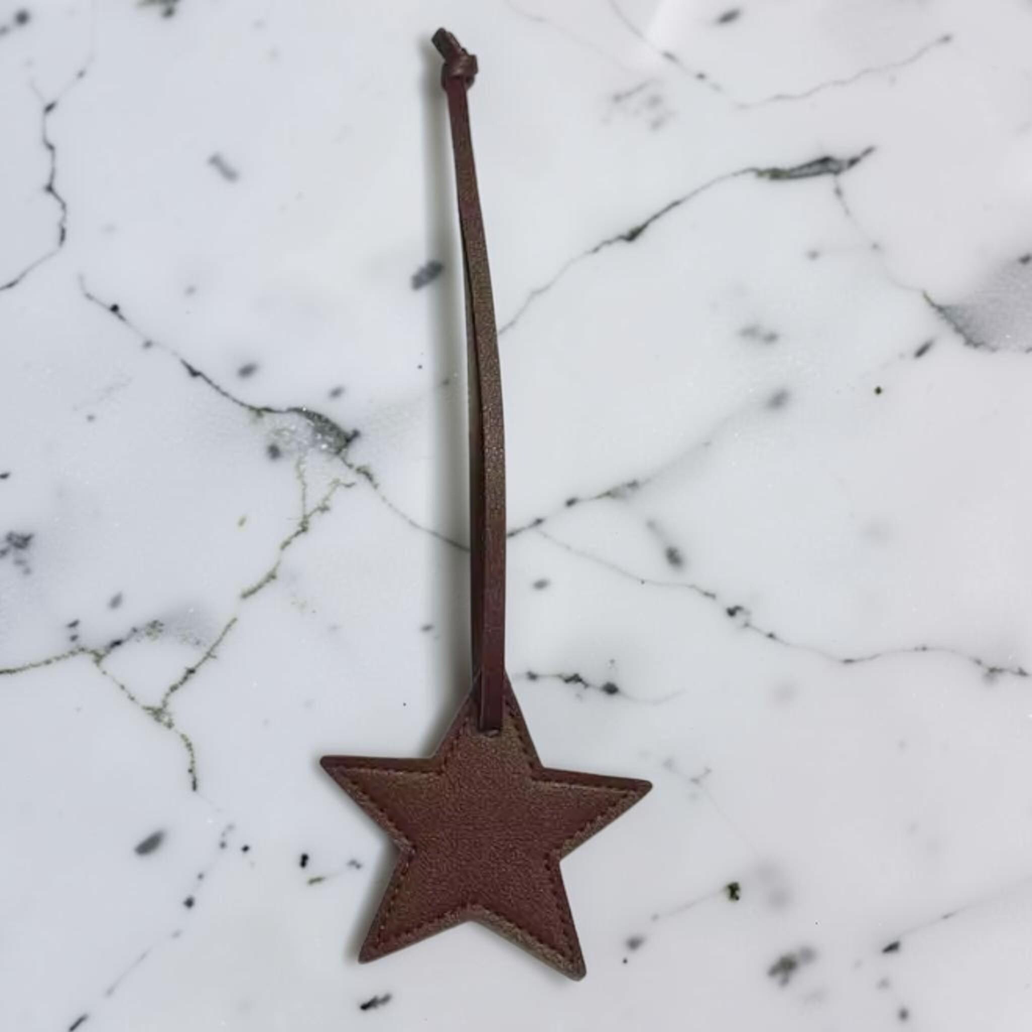 Personalized Leather Star Keychain: Custom Initial Keyring - Etsy