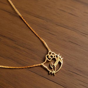 Personalized Cat Name Necklace: Stainless Steel Pet Memorial Jewelry