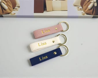 Llavero personalizado de piel sintética: llavero personalizado con el nombre Safayano