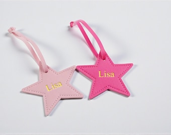 Etiqueta de Equipaje Personalizada - Etiqueta de Bolso Estrella, Etiqueta de Viaje con Nombre Personalizado