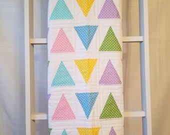 Modern Baby quilt, baby blanket, bright colors