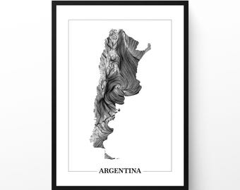 Argentina Wind Map Set: Minimalist Data Art Prints (Digital Download)