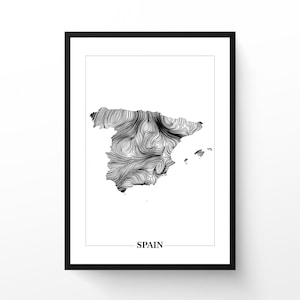 Spain Wind Map Set: Minimalist Data Art Prints (Digital Download)