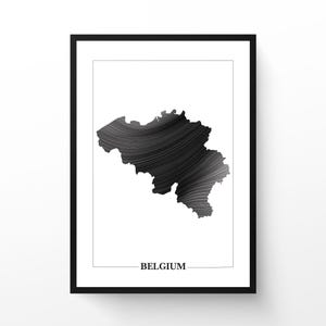 Belgium Wind Map Art Print: Minimalist Data Visualization (Digital Download Set of 2 Designs)