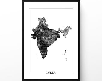 India Wind Map Set: Minimalist Data Art Prints (Digital Download)