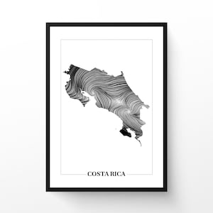 Costa Rica Wind Map | Set of 2 Designs | Printable Wall Art | Minimalist Data Art | Instant Digital
