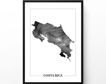 Costa Rica Wind Map Art Print Set: Minimalist Data Visualization (Digital Download)