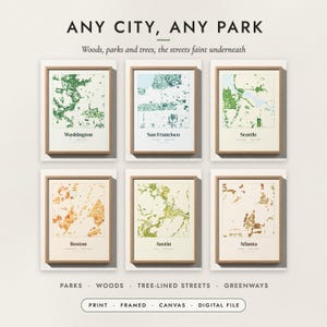 Urban Forest Map examples for six cities