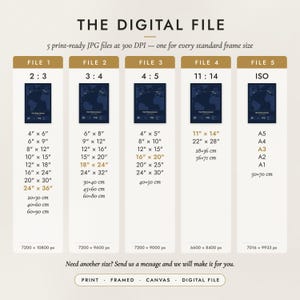The Digital File option: five print-ready JPG files in 2:3, 3:4, 4:5, 11:14 and ISO ratios at 300 DPI