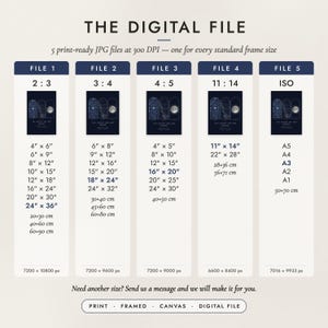 The Digital File option: five print-ready JPG files in 2:3, 3:4, 4:5, 11:14 and ISO ratios at 300 DPI