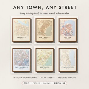 Vintage Fire Atlas Map examples for six towns