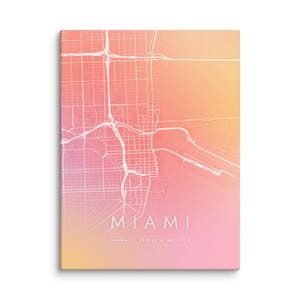Real product photo: the Aura City Map Print on 1.25 in (3.2 cm) deep canvas, seen from the side