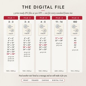 The Digital File option: five print-ready JPG files in 2:3, 3:4, 4:5, 11:14 and ISO ratios at 300 DPI