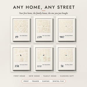 Our Home Map examples for six places in the United States