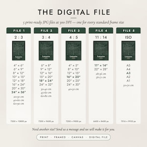The Digital File option: five print-ready JPG files in 2:3, 3:4, 4:5, 11:14 and ISO ratios at 300 DPI
