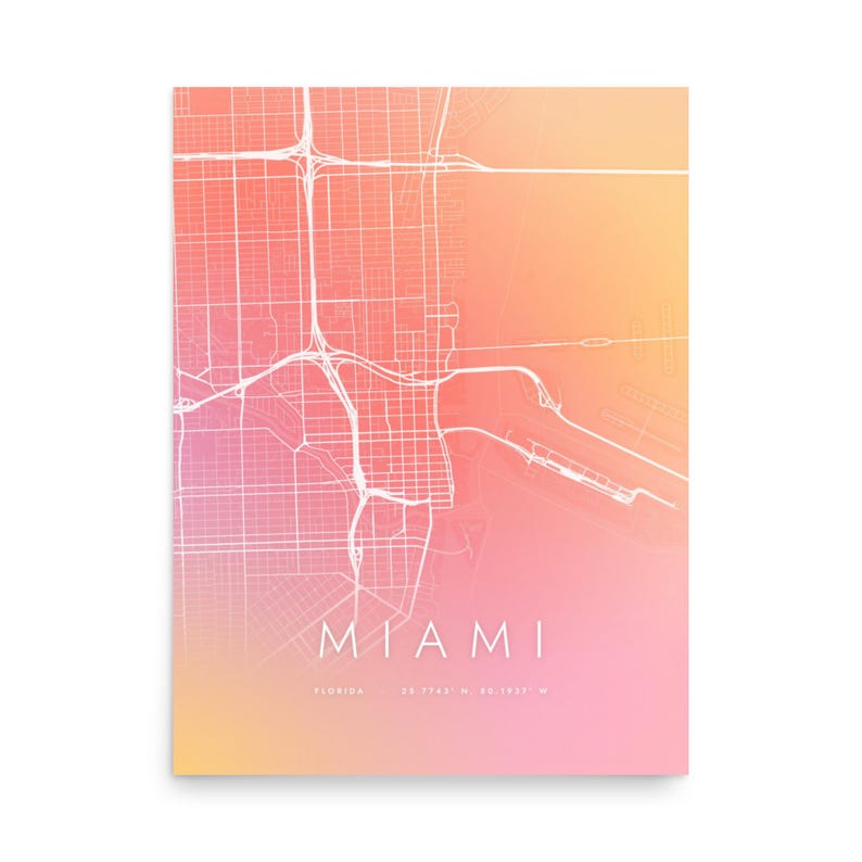 Real product photo: the Aura City Map Print as an unframed print on museum-quality matte paper