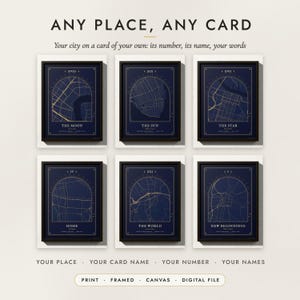 Tarot Card Map examples for six places