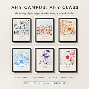 Campus Map examples for six campuses