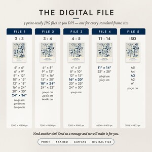 The Digital File option: five print-ready JPG files in 2:3, 3:4, 4:5, 11:14 and ISO ratios at 300 DPI