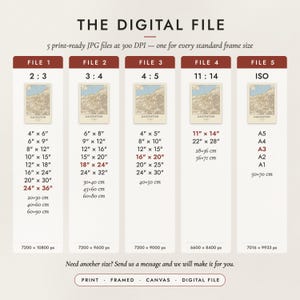 The Digital File option: five print-ready JPG files in 2:3, 3:4, 4:5, 11:14 and ISO ratios at 300 DPI