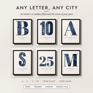 Monogram Map examples with six letters and numbers