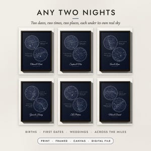 Two Skies Star Map examples for six stories