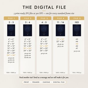 The Digital File option: five print-ready JPG files in 2:3, 3:4, 4:5, 11:14 and ISO ratios at 300 DPI