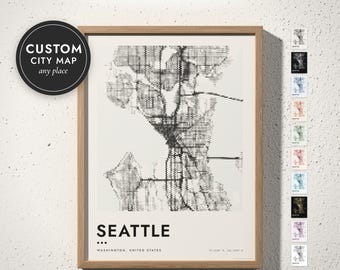 Custom City Map Digital Download — Halftone Dots, Bold Lettering, 300 DPI