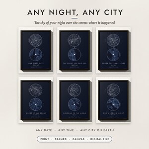 Sky & City Map examples for six places in the United States