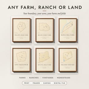 Farm & Land Map examples for six farms and ranches