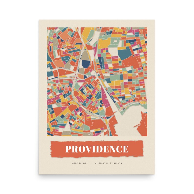 Real product photo: the Custom Paper Collage City Map Print as an unframed print on museum-quality matte paper