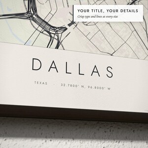 Close-up of the personalized title and details on the Skyline & Street Map print